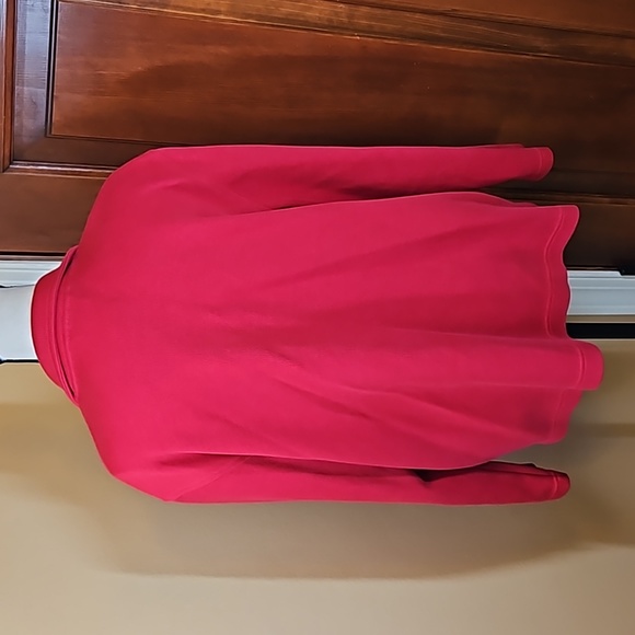 TALBOTS SWEATER ZIP UP TOP RED L LARGE 100% COTTON LIKE NEW - Picture 6 of 8